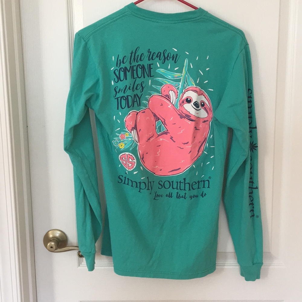 Simply Southern Long-sleeved Green Shirt